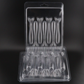 Clear clamshell case with multiple molded tips in blister tray