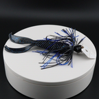3.25-inch creature lure with dark blue body, blue tentacles, and black jig head