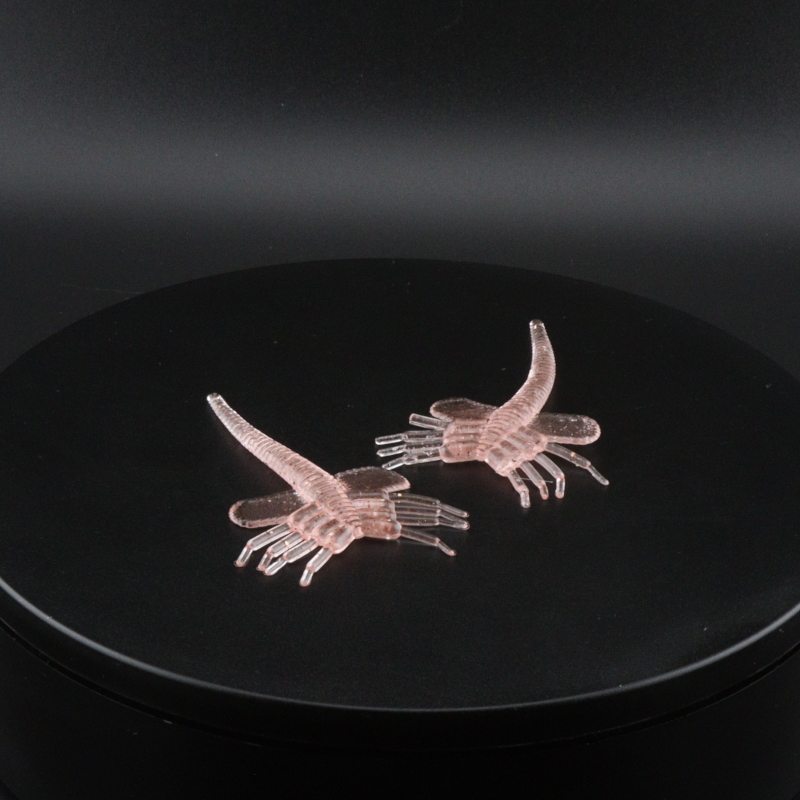 2-inch fish hugger with two pink translucent fish