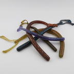 Mixed-color glitter fishing worm lures with curled tails