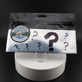 Bass fishing scratch-and-dent pack, single sealed bag with circular logo and question marks