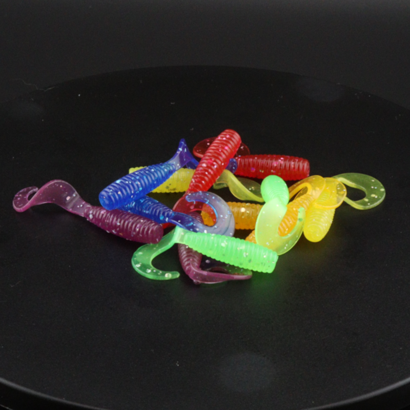 2-inch PRIDE Go-To Grub soft plastic fishing bait, assorted bright colors