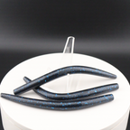 5 inch stick worm lures, dark blue with speckled shimmer
