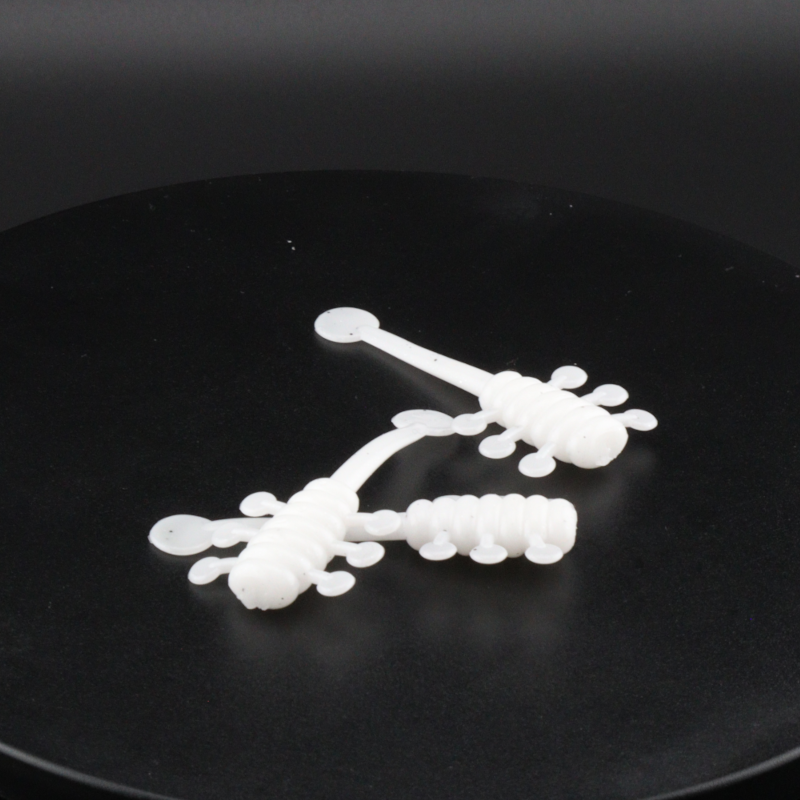 2-inch UFO soft plastic paddle-tail lures, white